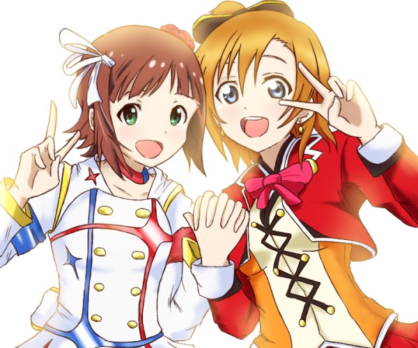 2girls, amami_haruka, animelo_summer_live, commentary, commentary_request, hair_ribbon, idolmaster, idolmaster_(classic)