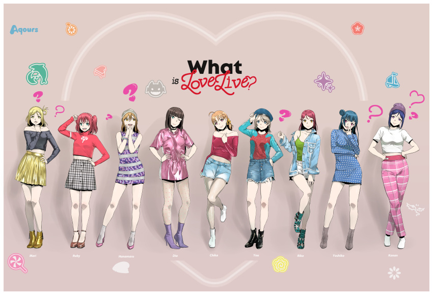 6+girls, absurdres, chaeyoung_(twice), cosplay, dahyun_(twice), highres, jihyo_(twice), jungyeon_(twice)