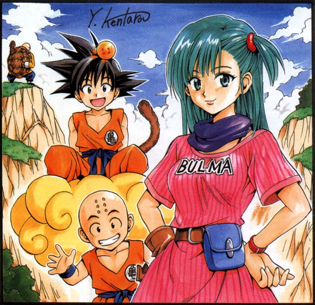 bulma, buririn, dragonball, roshi, son_goku, yabuki_kentaro