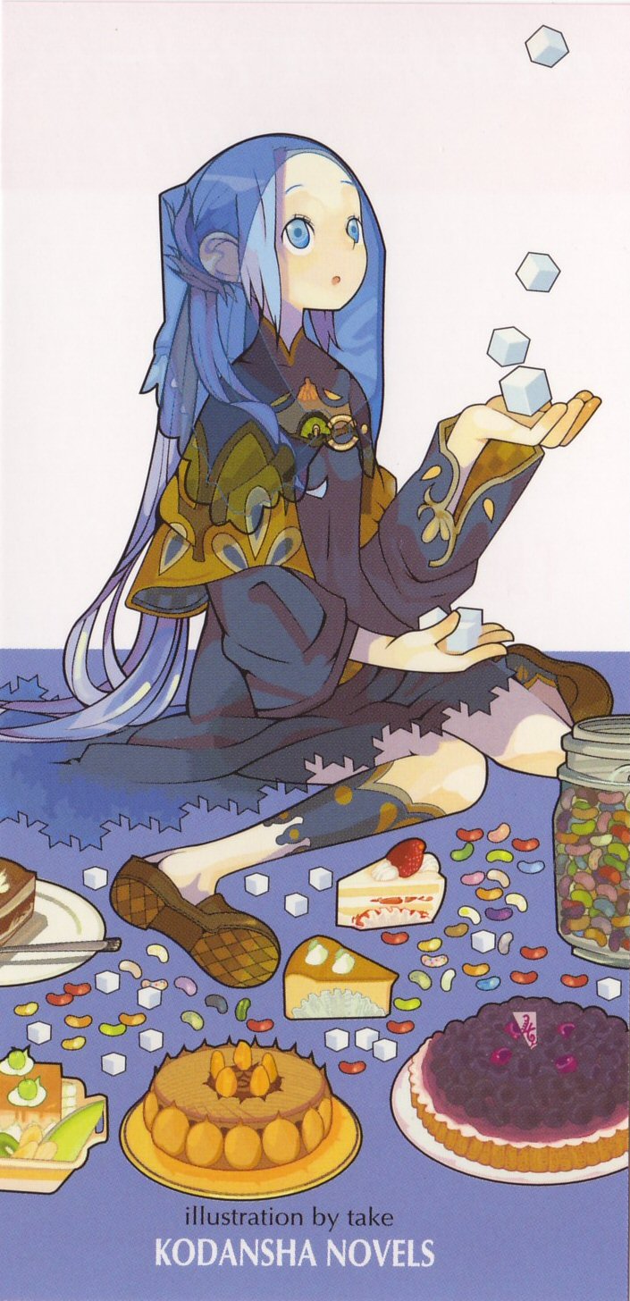 food, highres, kunagisa_tomo, official_art, pastry, take, take_(illustrator), zaregoto_series