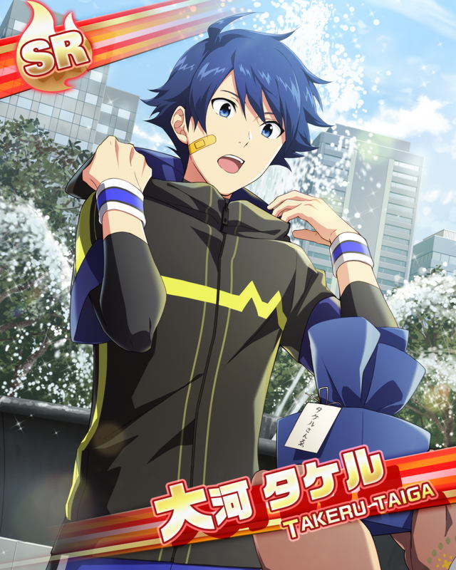 blue_hair, character_name, dress, idolmaster, idolmaster_side-m, red_eyes, short_hair, smile