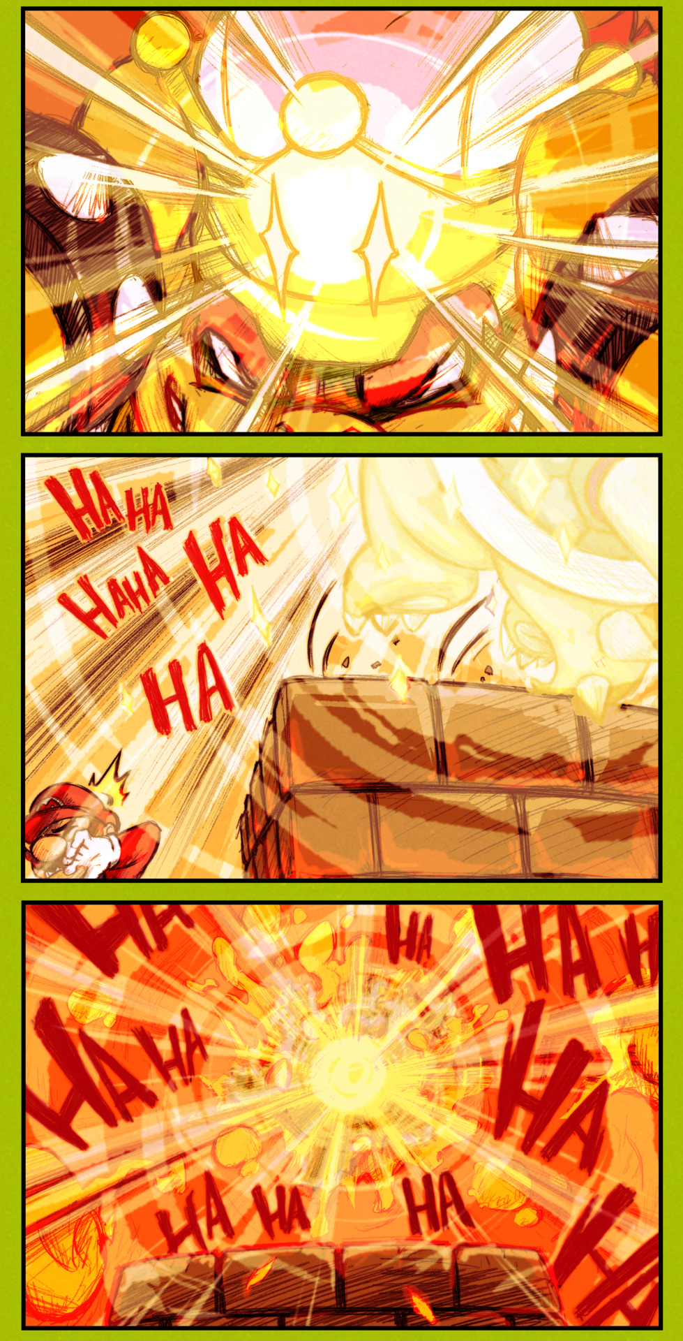 bowser, brown_hair, comic, commentary, english_commentary, english_text, highres, mario