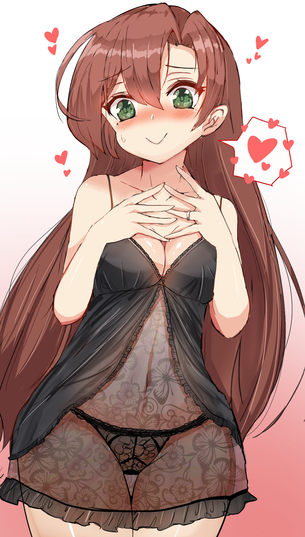 1girl, 51_(akiduki), :>, akigumo_(kantai_collection), alternate_hairstyle, animal_print, babydoll, bangs