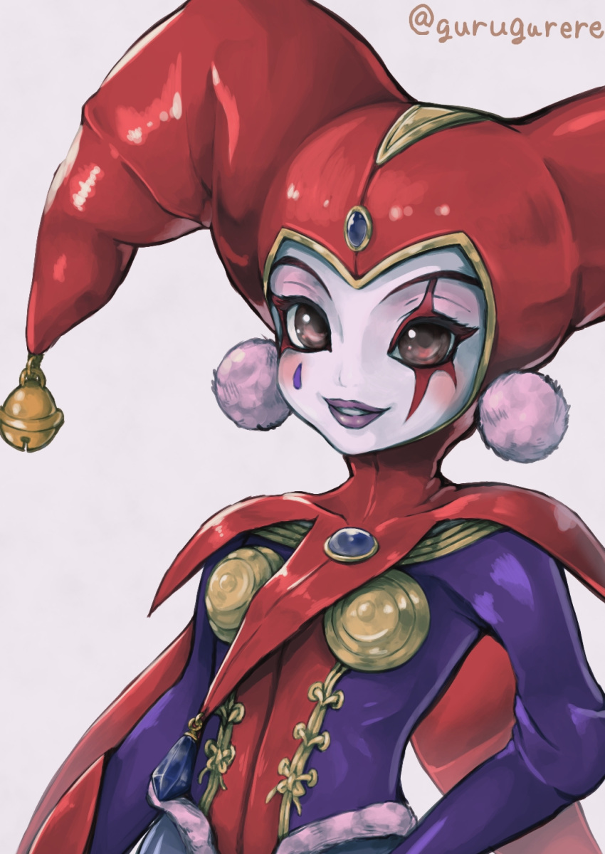 1girl, ;), aqua_legwear, arm_up, bell, blush, bodysuit, breasts