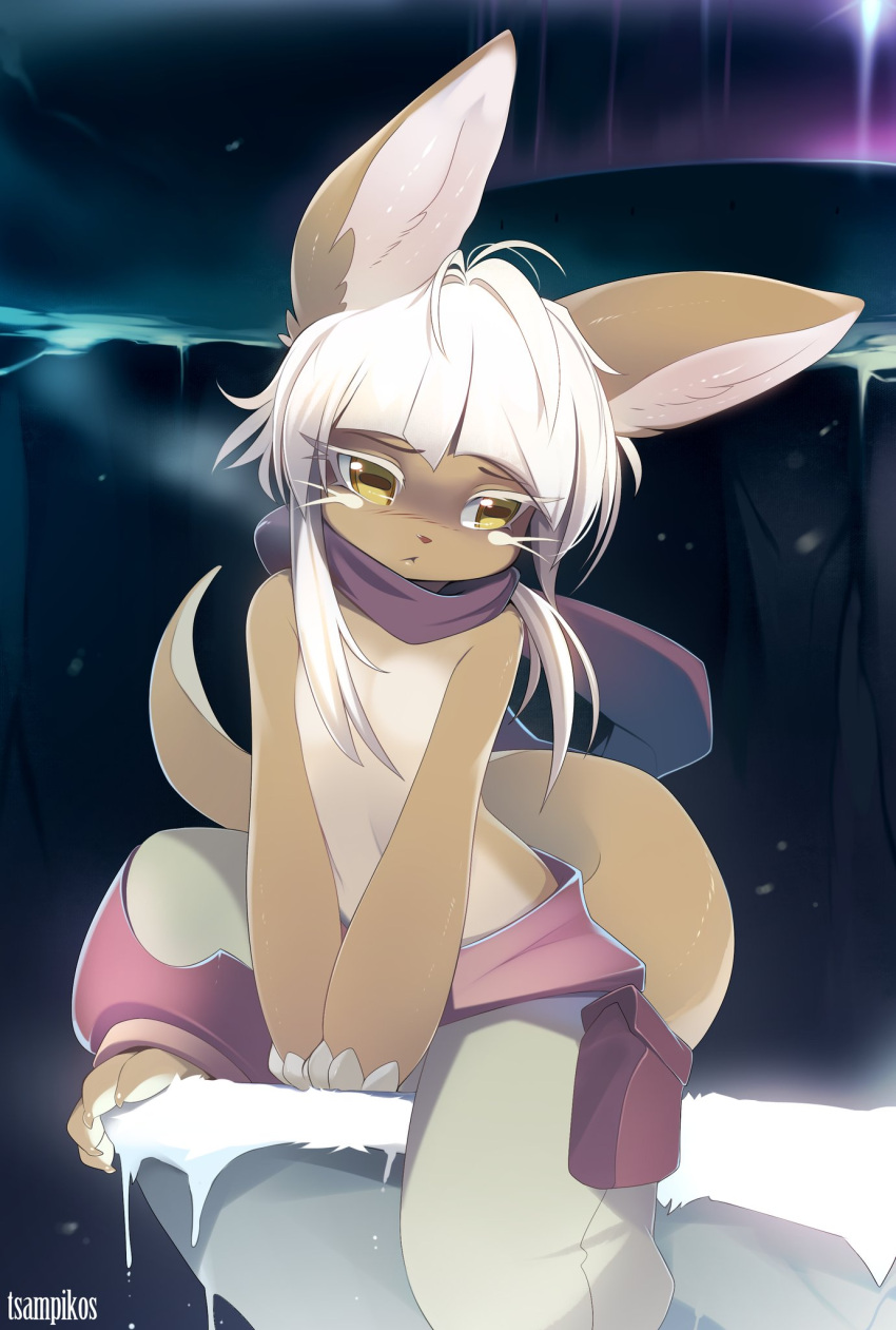 1other, animal_ears, artist_name, blush, fur, furry, highres, looking_down