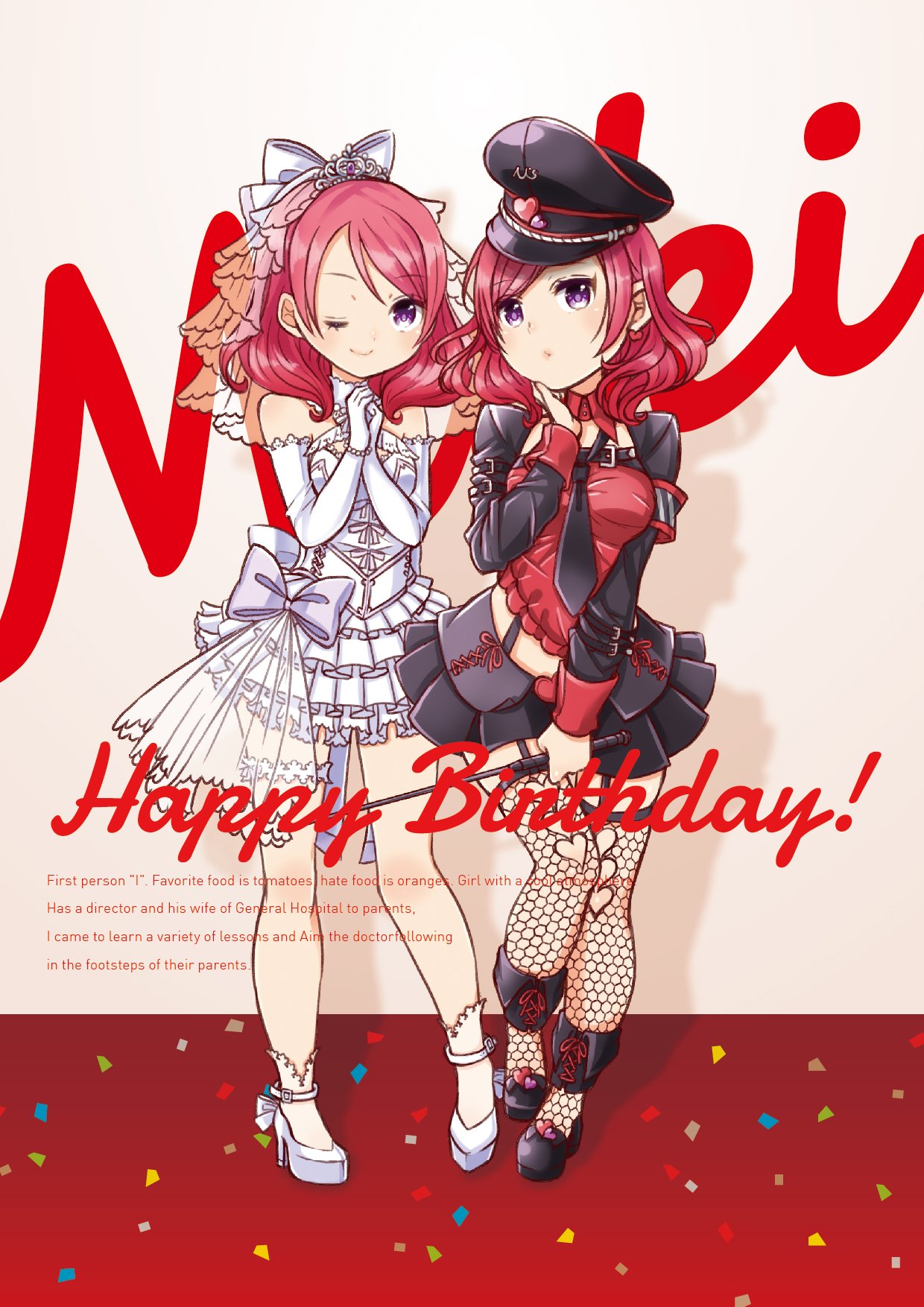 2girls, ;), ankle_strap, arm_belt, armpits, black_footwear, black_hat, black_jacket