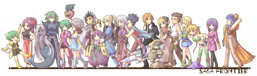 ahoge, androgynous, animal, animal_ears, annie_(saga_frontier), aqua_eyes, armor, asellus