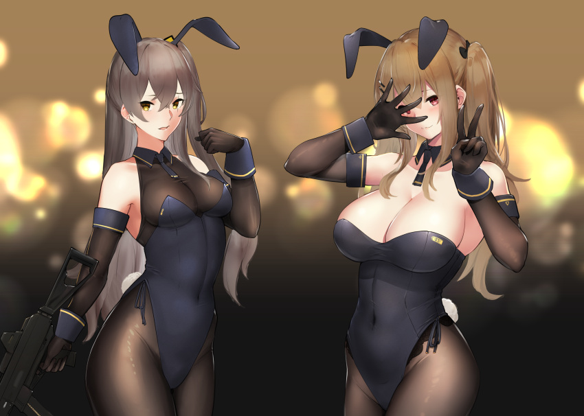1girl, 404_logo_(girls_frontline), :3, absurdres, alternate_breast_size, alternate_costume, animal_ears, bangs