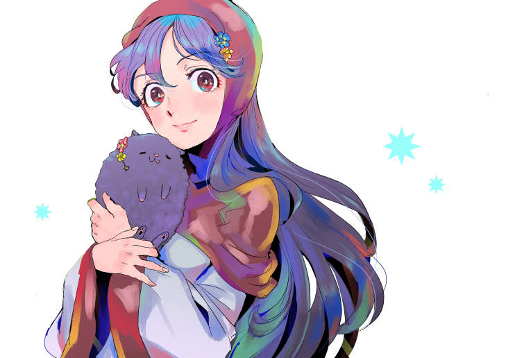 1girl, animal, blush, closed_mouth, commentary_request, dragon_quest, dragon_quest_ii, dress