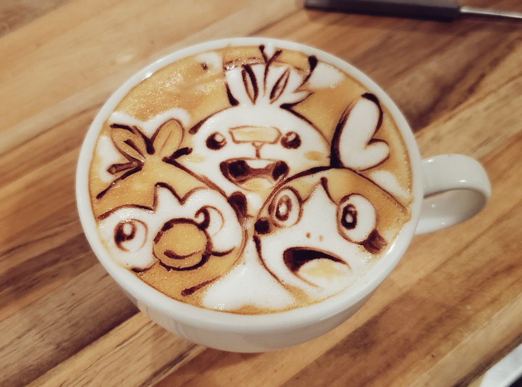 coffee, creatures_(company), cup, drink, ears, game_freak, gen_8_pokemon, george_(yamamoto_kazuki)