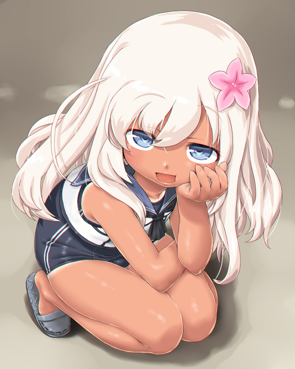 1girl, bangs, blonde_hair, blue_eyes, blush, collarbone, crop_top, dd_(ijigendd)
