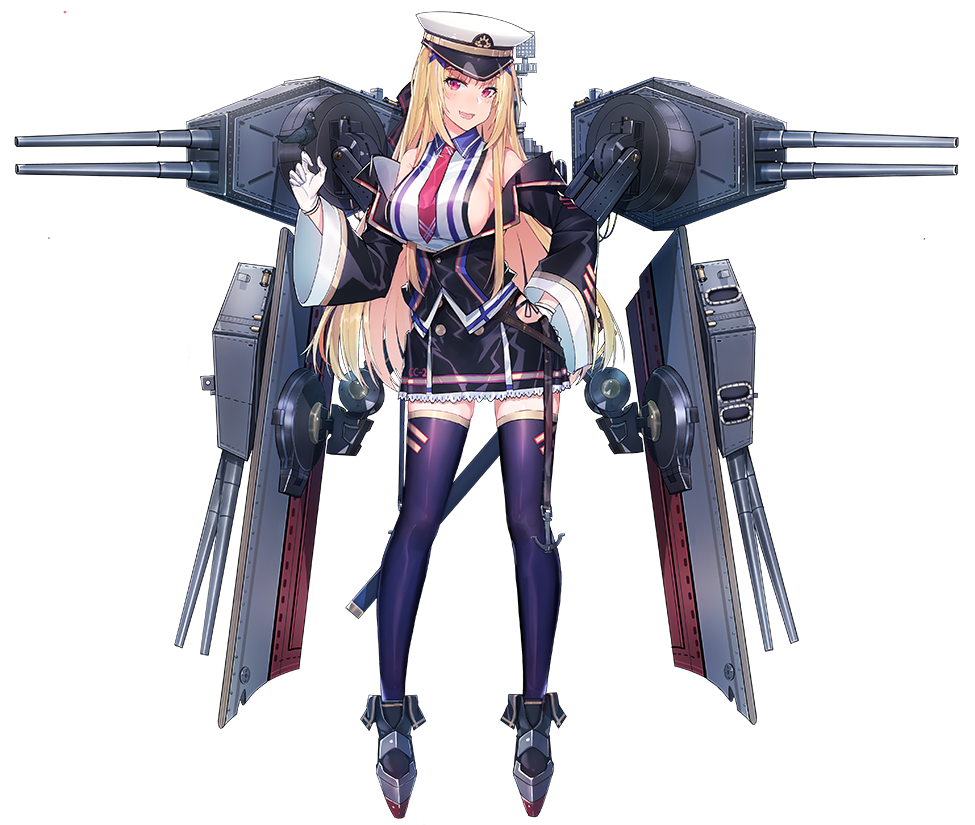 1girl, blonde_hair, breasts, constellation_(warship_girls_r), echj, full_body, gloves, hand_on_hip
