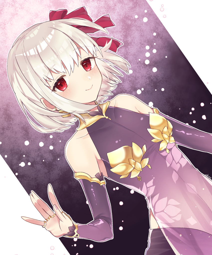 1girl, absurdres, albino, bangs, breasts, dress, earrings, fate/grand_order