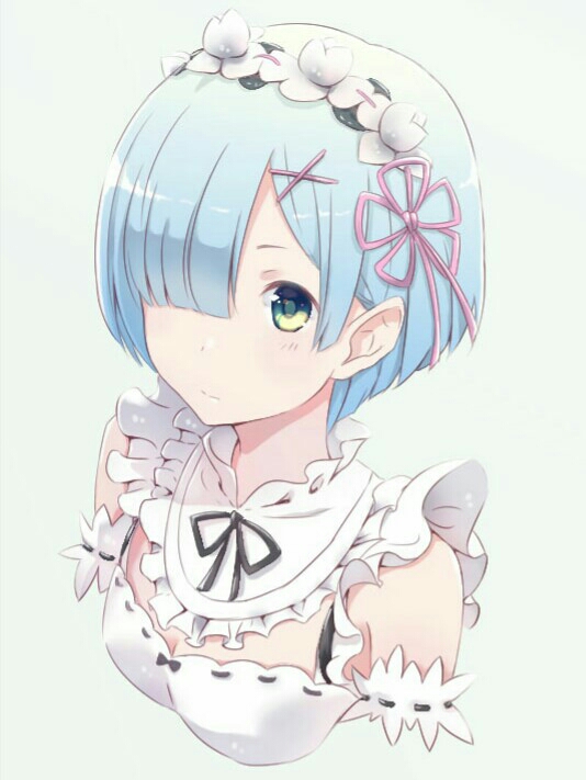 1girl, aobategolove, blue_background, blue_hair, breasts, cleavage, cropped_torso, crossed_arms