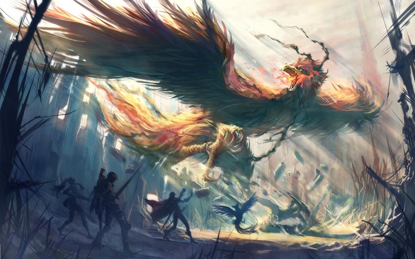 animal, commentary_request, michairu, oversized_animal, romancing_saga_3, saga, suzaku