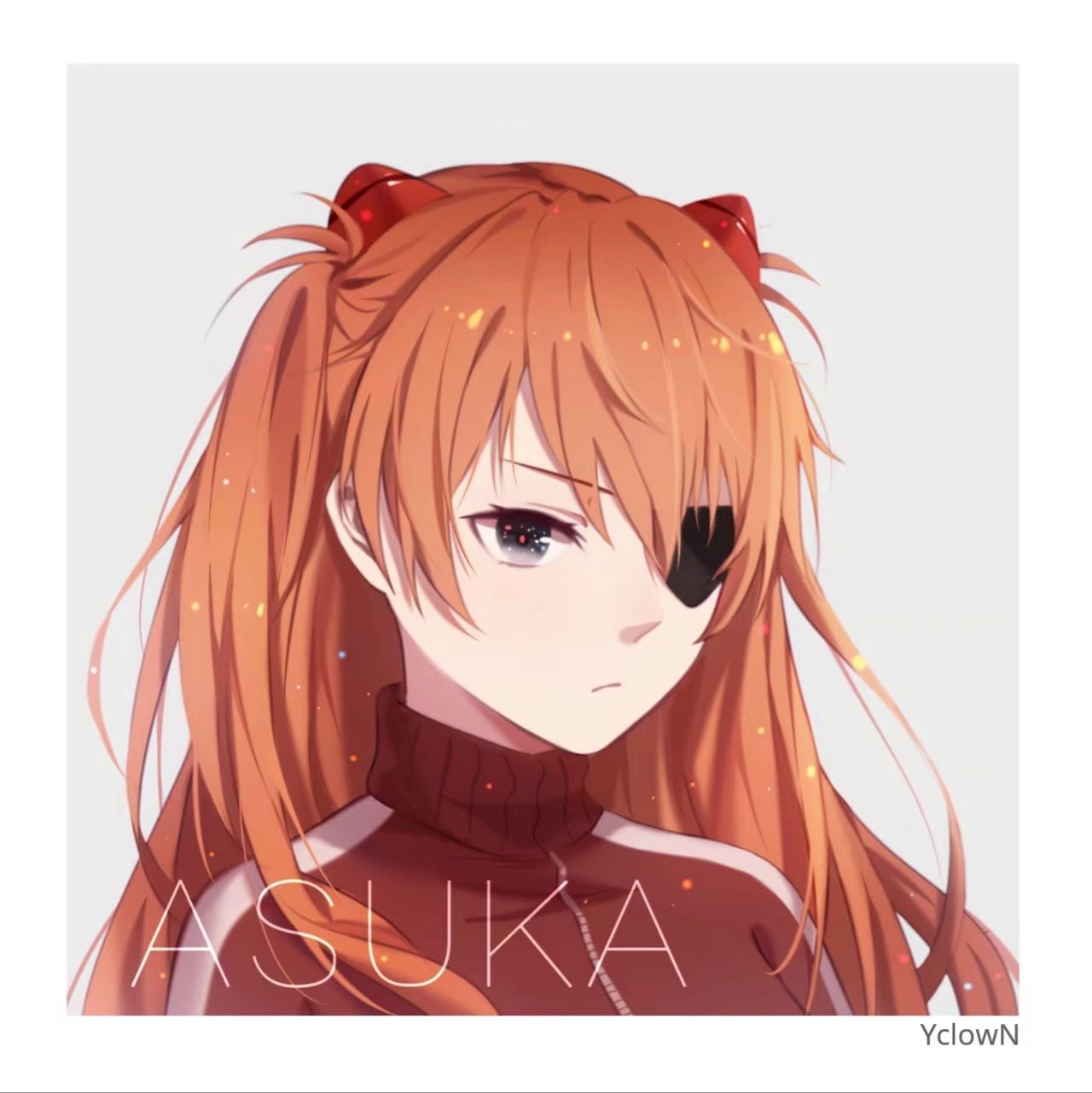 1girl, artist_name, bangs, black_eyepatch, blue_eyes, bodysuit, brown_hair, character_name