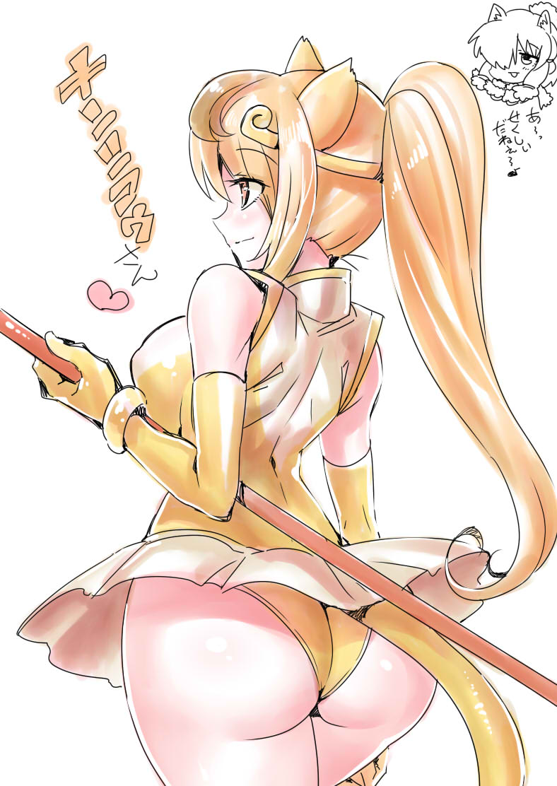 2girls, alpaca_ears, alpaca_suri_(kemono_friends), animal_ears, arm_at_side, ass, bare_shoulders, breasts