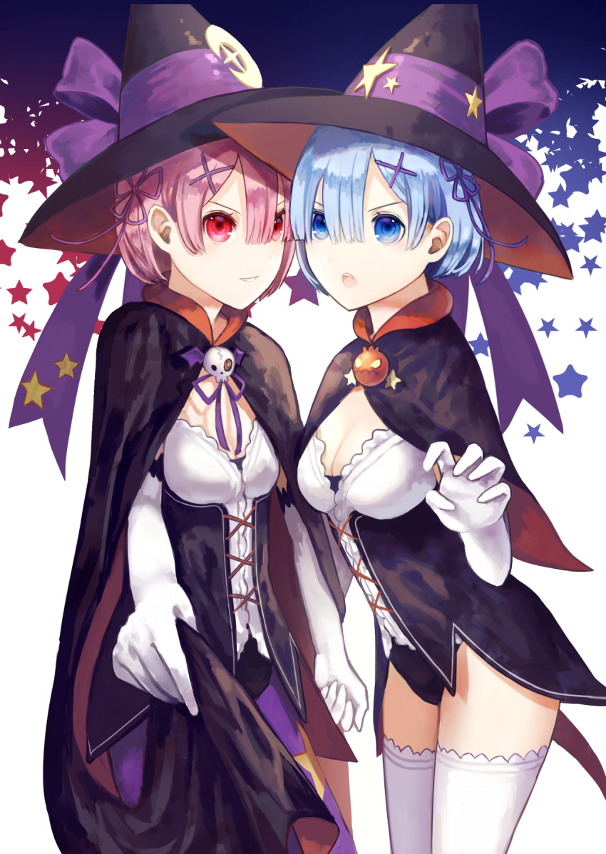 :o, black_cape, black_capelet, blue_eyes, blue_hair, breasts, cape, cape_hold