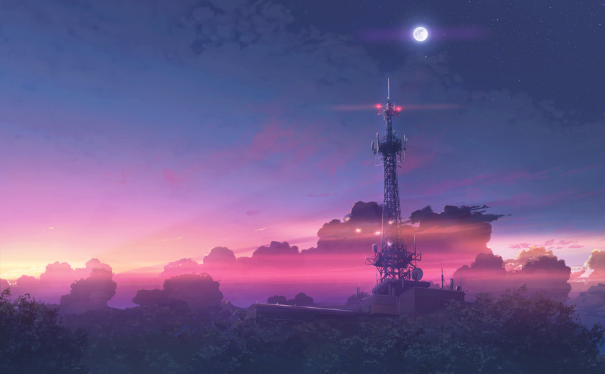 bird, clouds, commentary, day, hatsuame, highres, mixed-language_commentary, no_humans