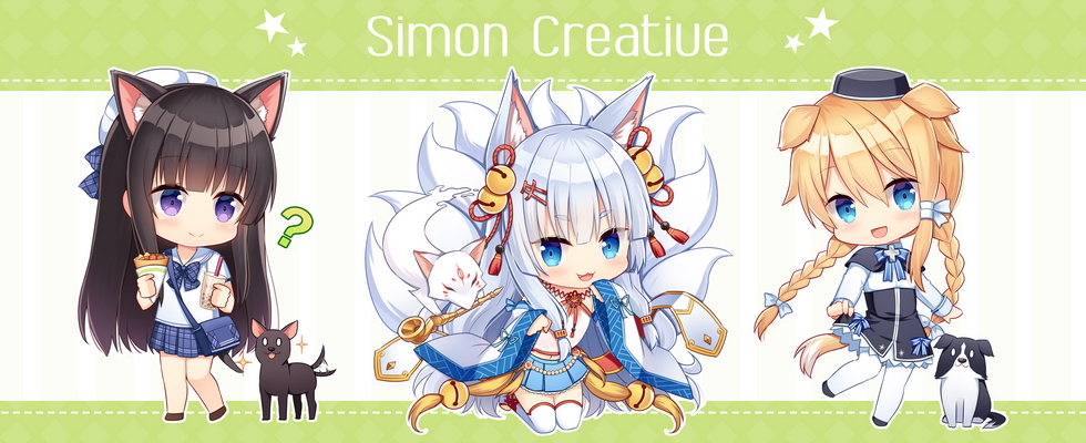 3girls, :d, ?, afterimage, animal, animal_ear_fluff, animal_ears, bag