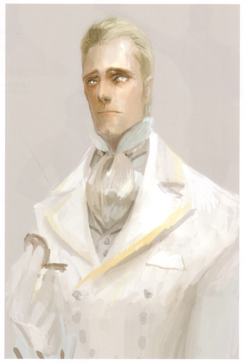 cravat, formal, fortinbras, fortinbras_(human_form), highres, male, onimusha, onimusha:_dawn_of_dreams, pocket_watch, suit, watch