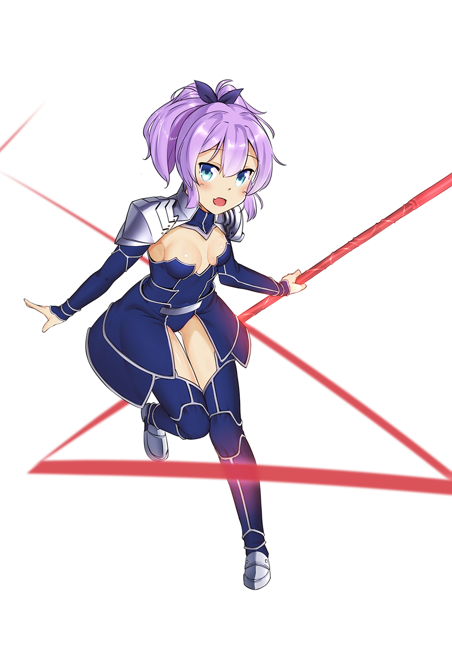 aqua_eyes, azur_lane, breasts, cleavage, cosplay, fate/stay_night, fate_(series), gae_bolg