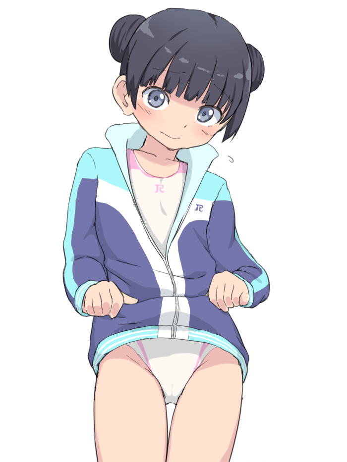 1girl, bangs, black_hair, blue_eyes, blunt_bangs, blush, bubukka, closed_mouth
