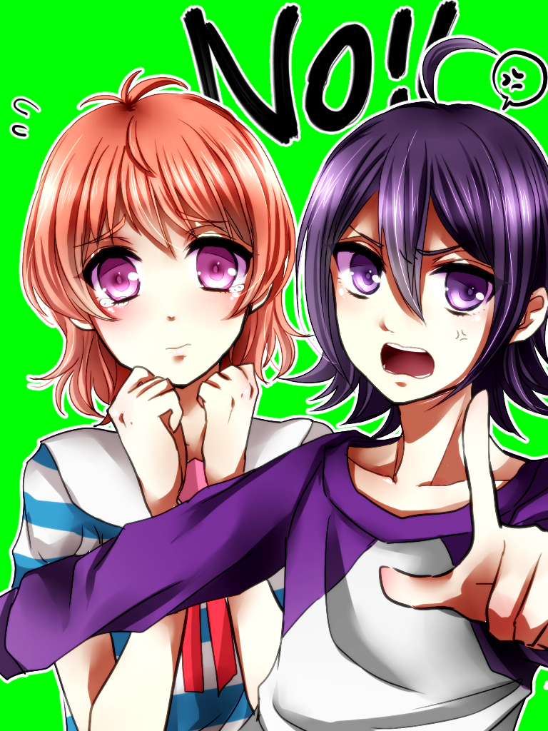 2boys, ahoge, anger_vein, blush, english_text, green_background, hair_between_eyes, king_of_prism_by_prettyrhythm