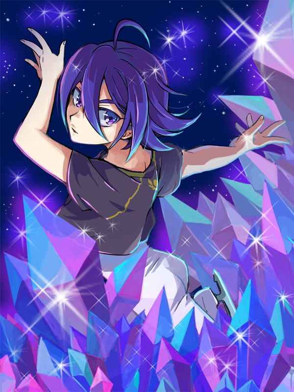 1121japa, 1boy, ahoge, crystal, from_behind, ice_skates, king_of_prism_by_prettyrhythm, looking_at_viewer
