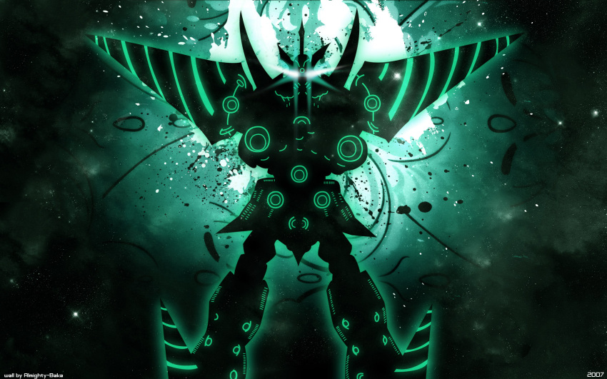 chouginga_gurren_lagann, dark, epic, gurren-lagann, highres, mecha, polychromatic, super_robot, tengen_toppa_gurren_lagann, wallpaper