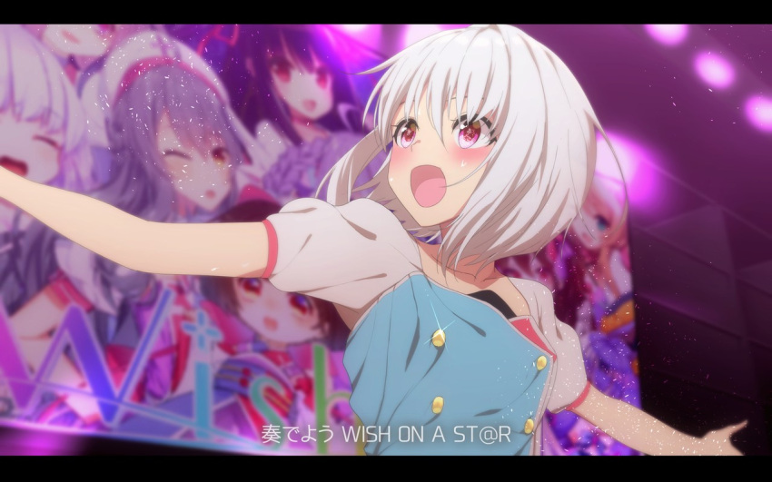 1girl, bangs, blurry, blurry_background, blush, collarbone, commentary, depth_of_field