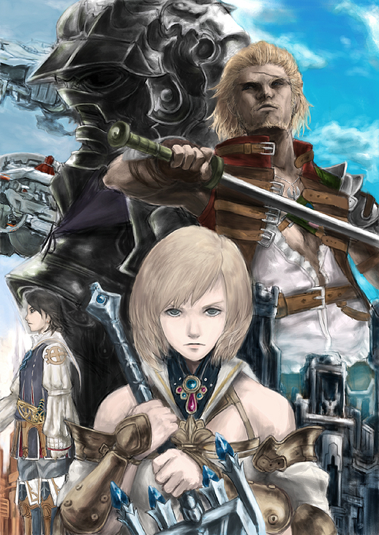 ashelia_b'nargin_dalmasca, ashelia_b'nargin_dalmasca, basch_fon_ronsenburg, final_fantasy, final_fantasy_xii, fukuhara_tetsuya, gabranth, larsa_ferrinas_solidor