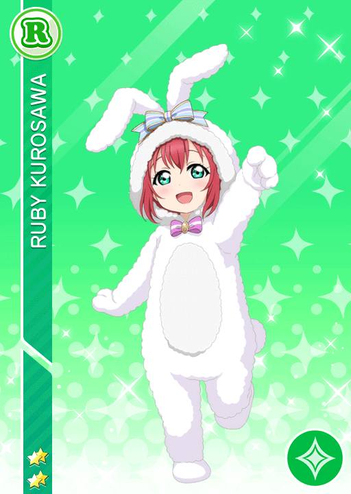 green_eyes, kurosawa_ruby, pink_hair, rabbit, smile, sort_hair