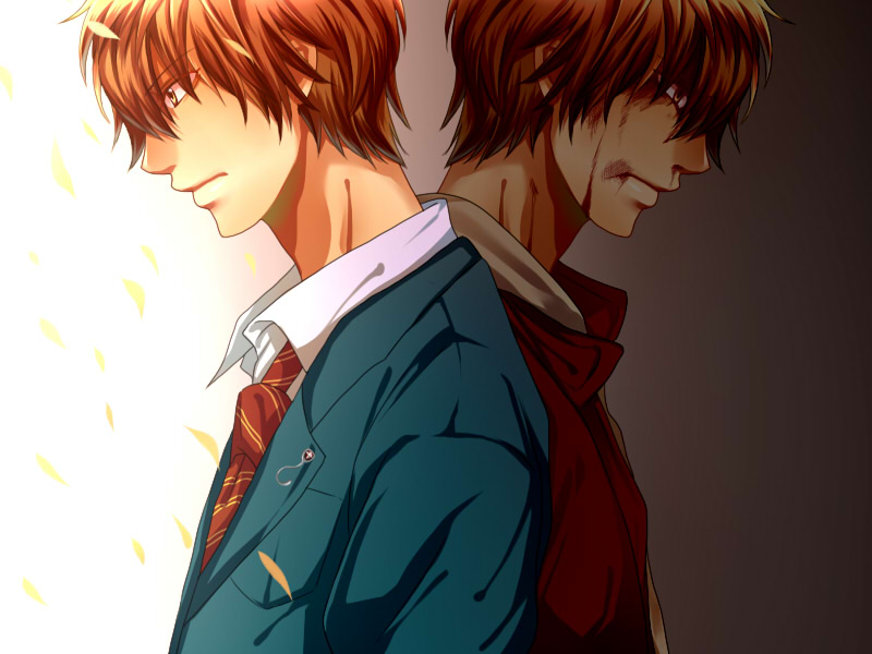 1boy, brown_eyes, brown_hair, bruise_on_face, hair_between_eyes, jakura, kono_oto_tomare!, kudou_chika_(kono_oto_tomare!)