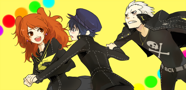 bad_id, blue_hair, blush, cabbie_hat, darao, earrings, hat, jewelry