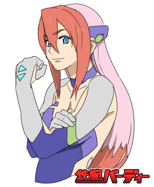 birdy_the_mighty, birdy_the_mighty_decode, blue_eyes, gloves, multicolored_hair, tetsuwan_birdy, tetsuwan_birdy_decode, two-tone_hair