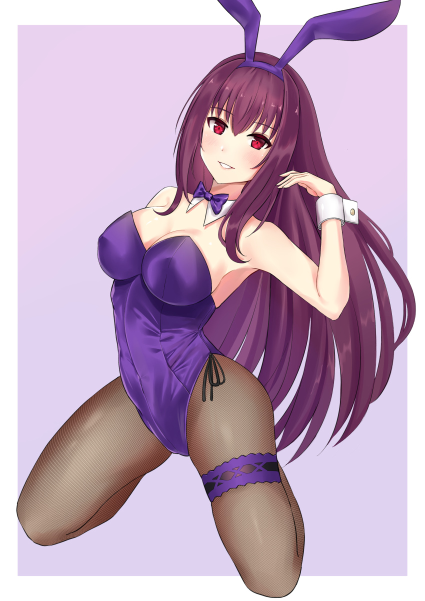 1girl, absurdres, animal_ears, bangs, bare_shoulders, blush, border, bow