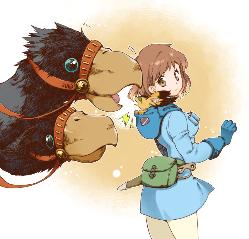 1girl, commentary_request, creature, highres, nanami_(fuku), nausicaa