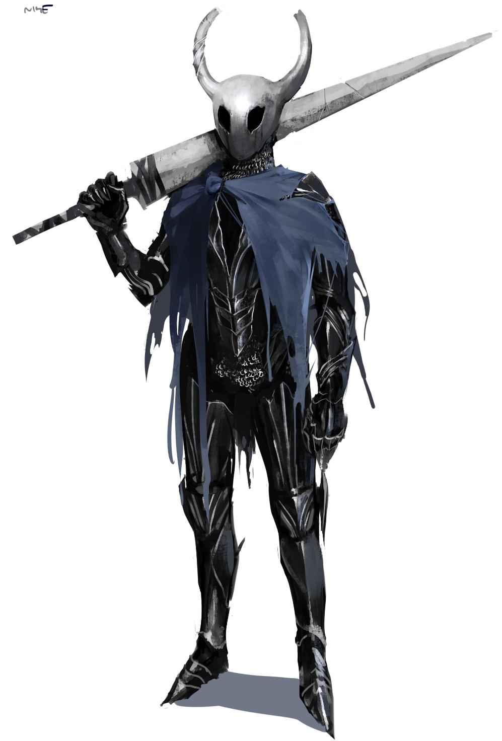 1other, armor, black_armor, blue_cloak, chainmail, cloak, commentary, english_commentary
