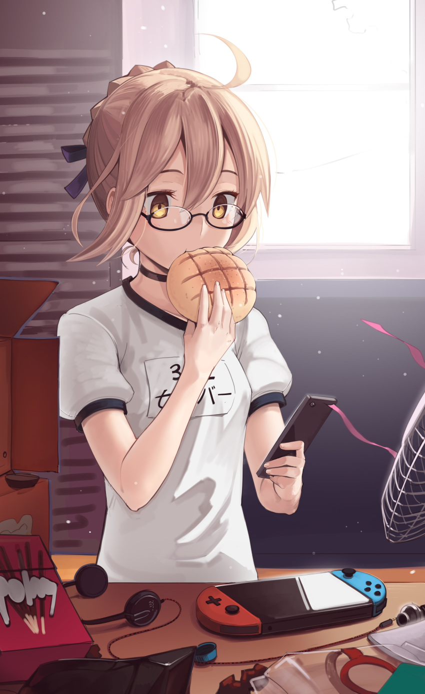 1girl, absurdres, ahoge, artoria_pendragon_(all), blonde_hair, boa_(brianoa), bottle_cap, braid
