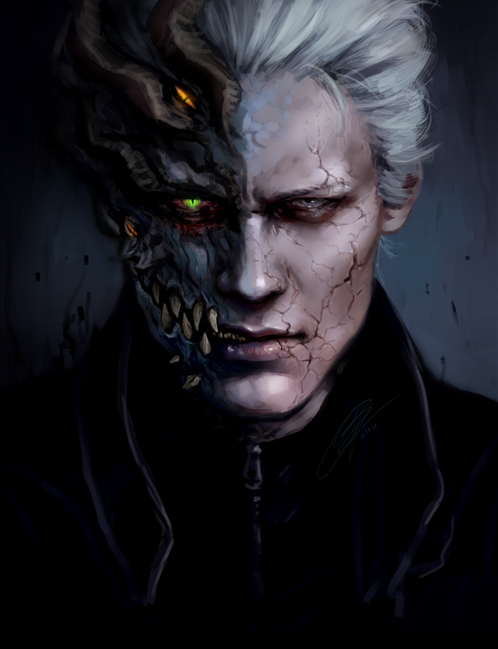 1boy, blue_eyes, blue_skin, closed_mouth, crack, cracked_skin, demon, demon_boy