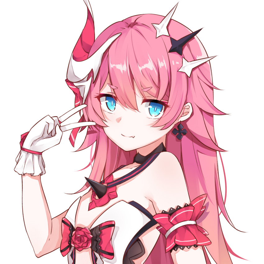 1girl, arm_garter, bangs, bantian_yindang, bare_shoulders, blue_eyes, closed_mouth, collarbone