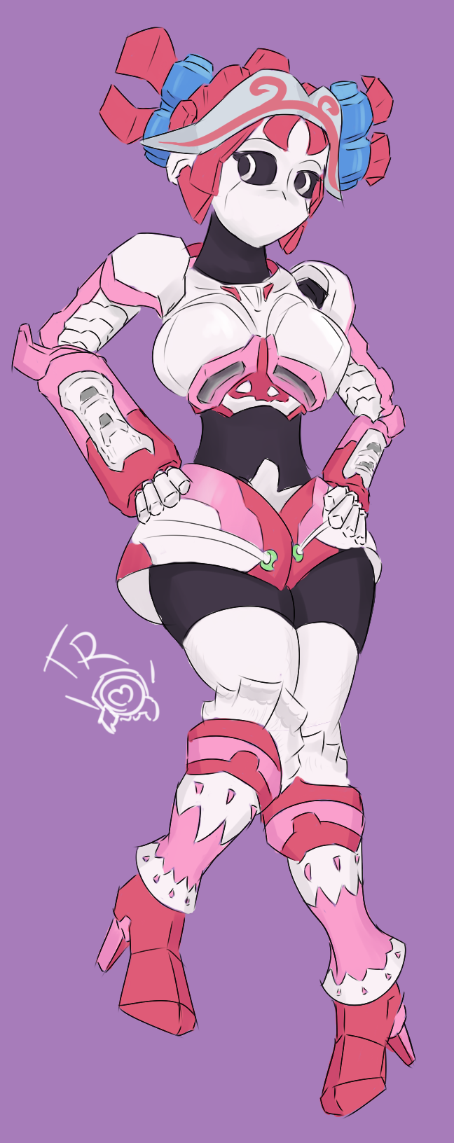 custom_robo, female, high_heels, midriff, robot, robot_girl, skirt, swift