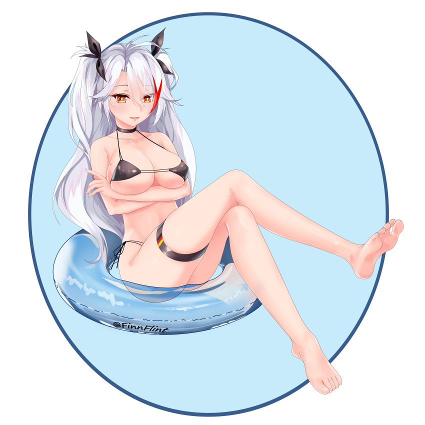1girl, absurdres, antenna_hair, azur_lane, bangs, bare_shoulders, bikini, black_bikini