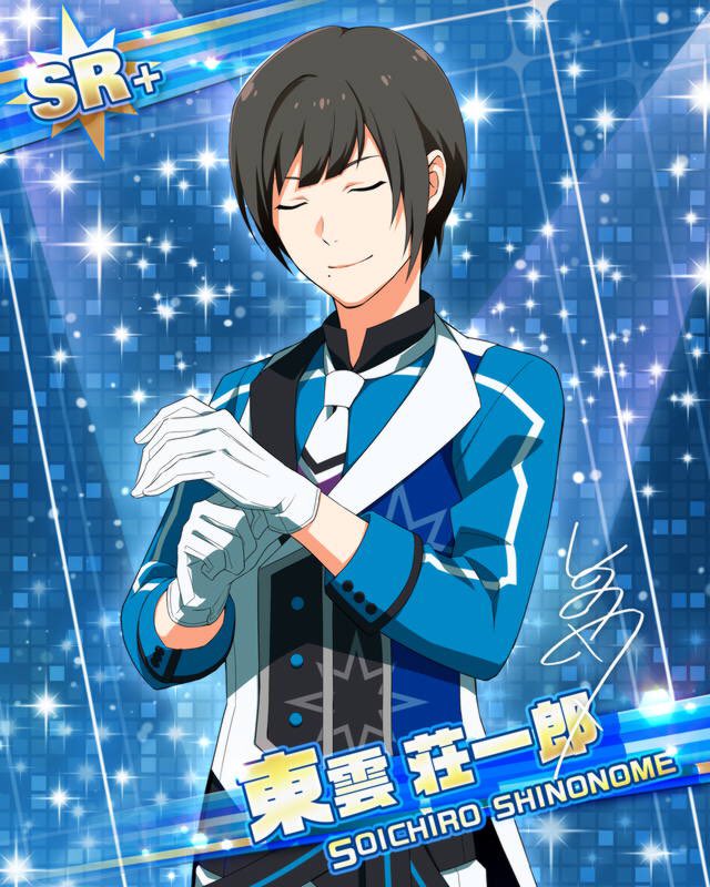 black-hair, character_name, closed_eyes, dress, idolmaster, idolmaster_side-m, short_hair, soichiro_shinonome