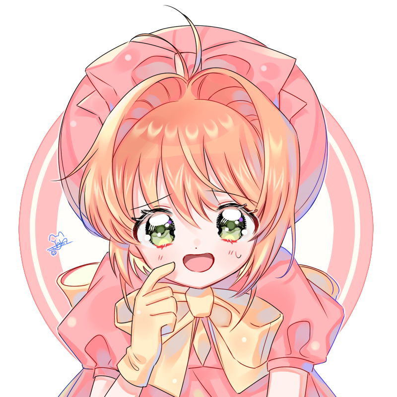 1girl, back_bow, bangs, blush, bow, brown_hair, card_captor_sakura, gloves