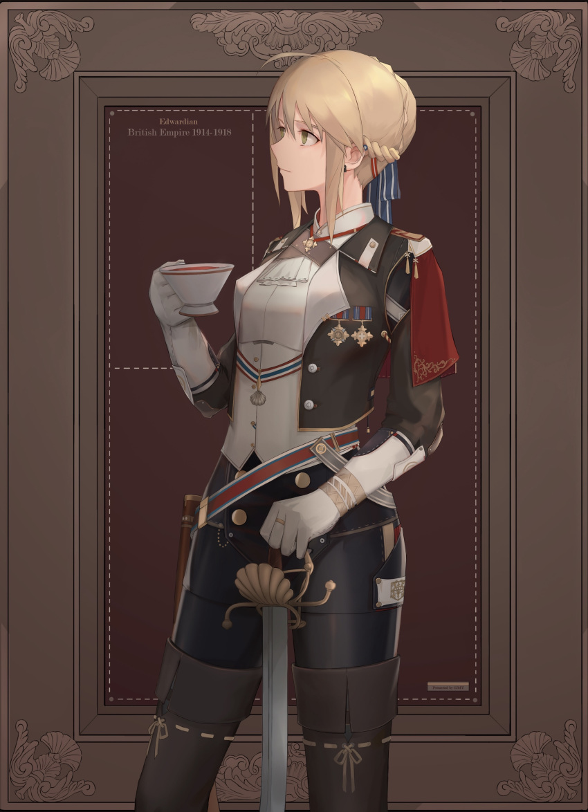 1girl, absurdres, animal_ears, artist_name, artoria_pendragon_(all), bangs, belt, black_jacket
