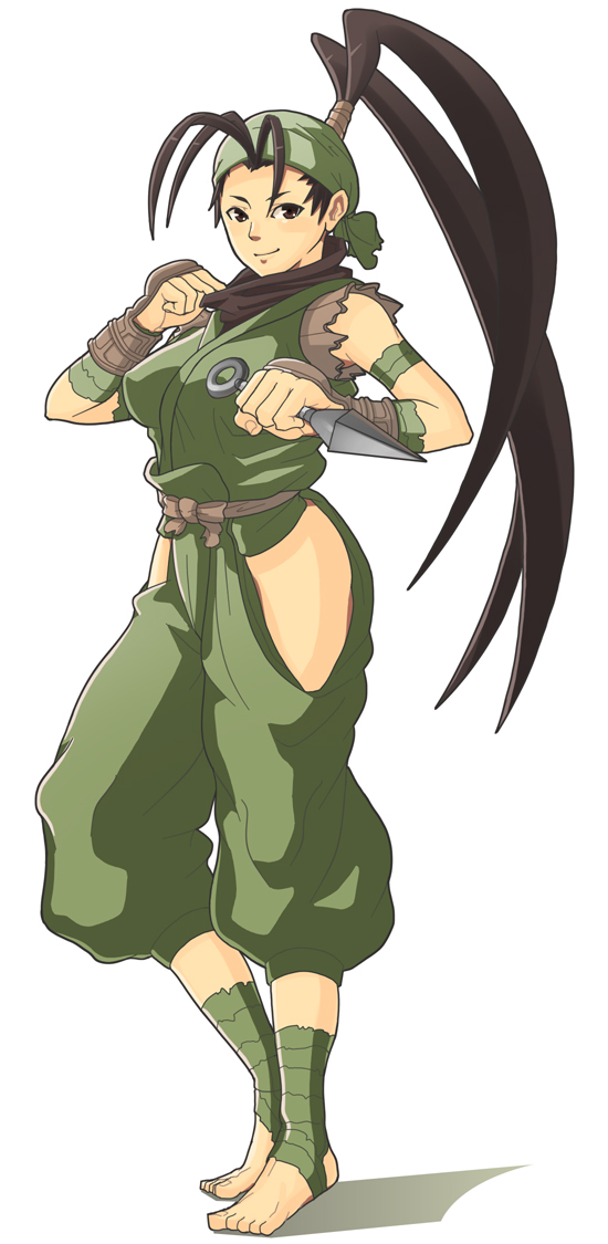 brown_eyes, capcom, feet, ibuki, knife_(artist), street_fighter