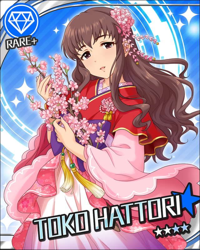 brown_eyes, brown_hair, character_name, hattori_toko, idolmaster, idolmaster_cinderella-girls, kimono, long-hair