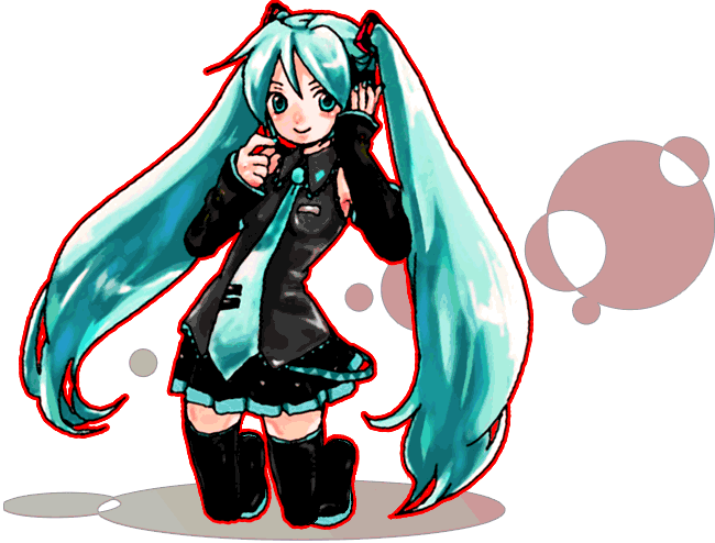 blue_eyes, blue_hair, blush, futomaki, hands_on_headphones, hatsune_miku, headphones, kneeling